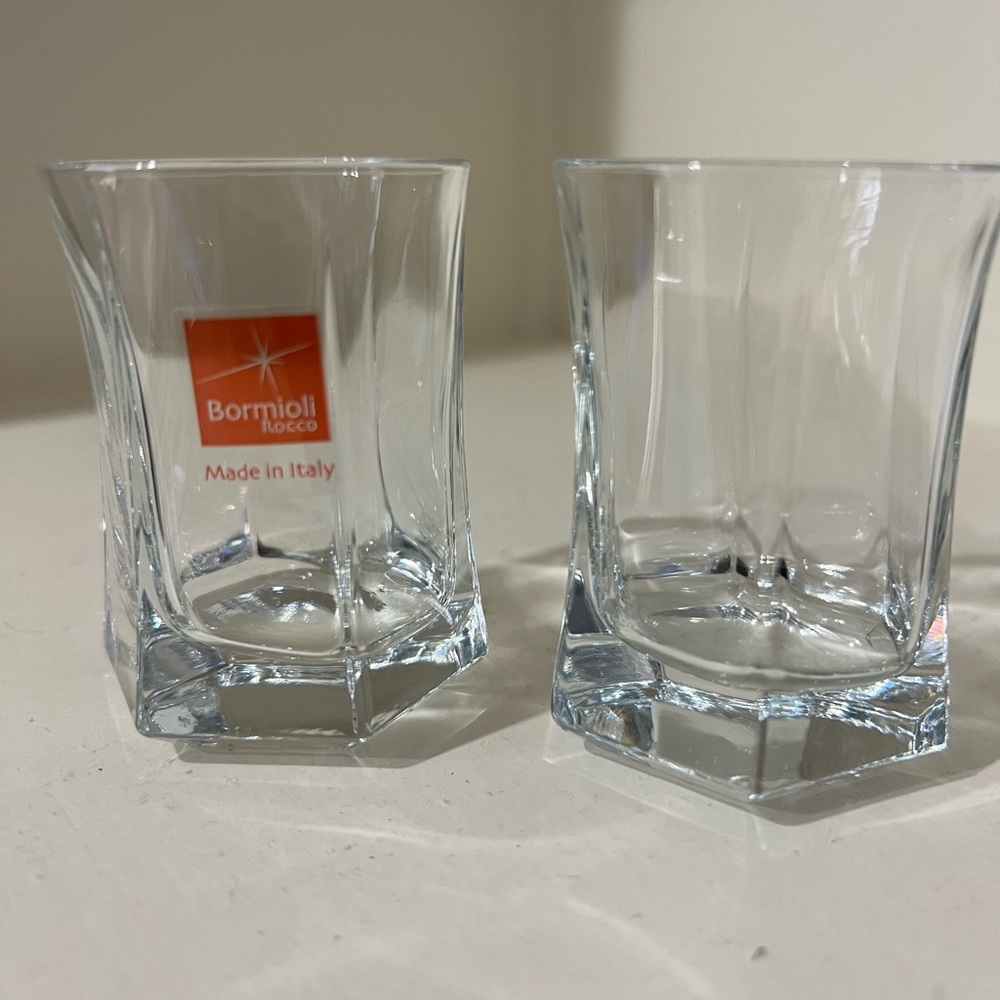 Bormioli shot glasses set of two. Made in Italy